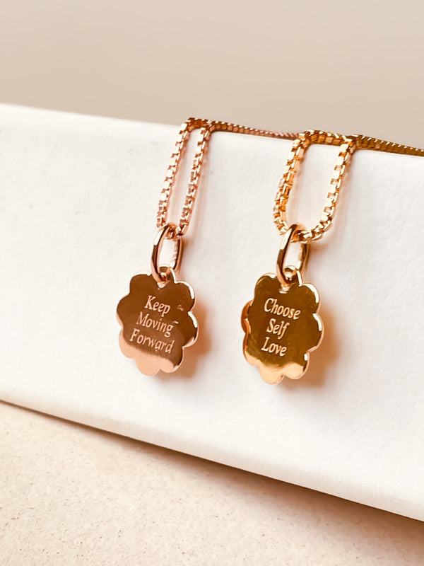 Personalised Affirmations Flower Necklace