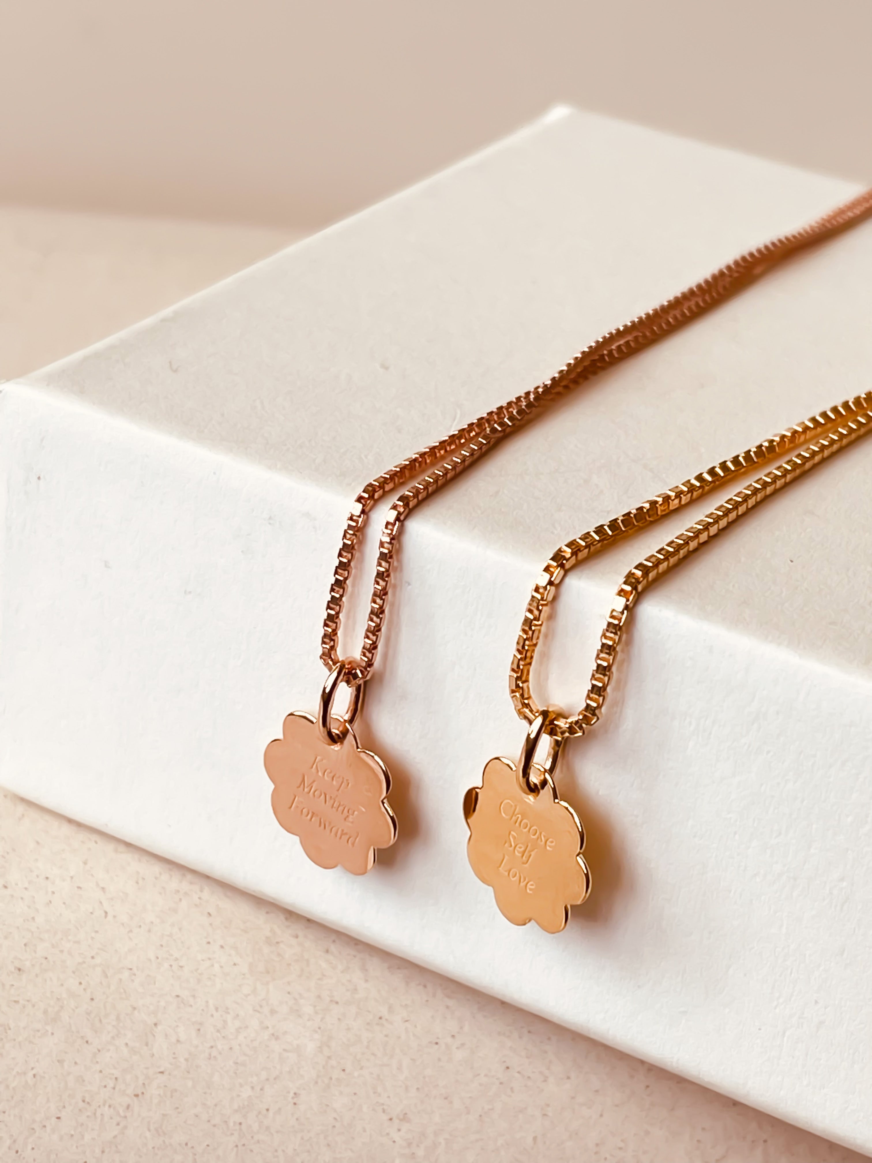Personalised Affirmations Flower Necklace - Octonov 