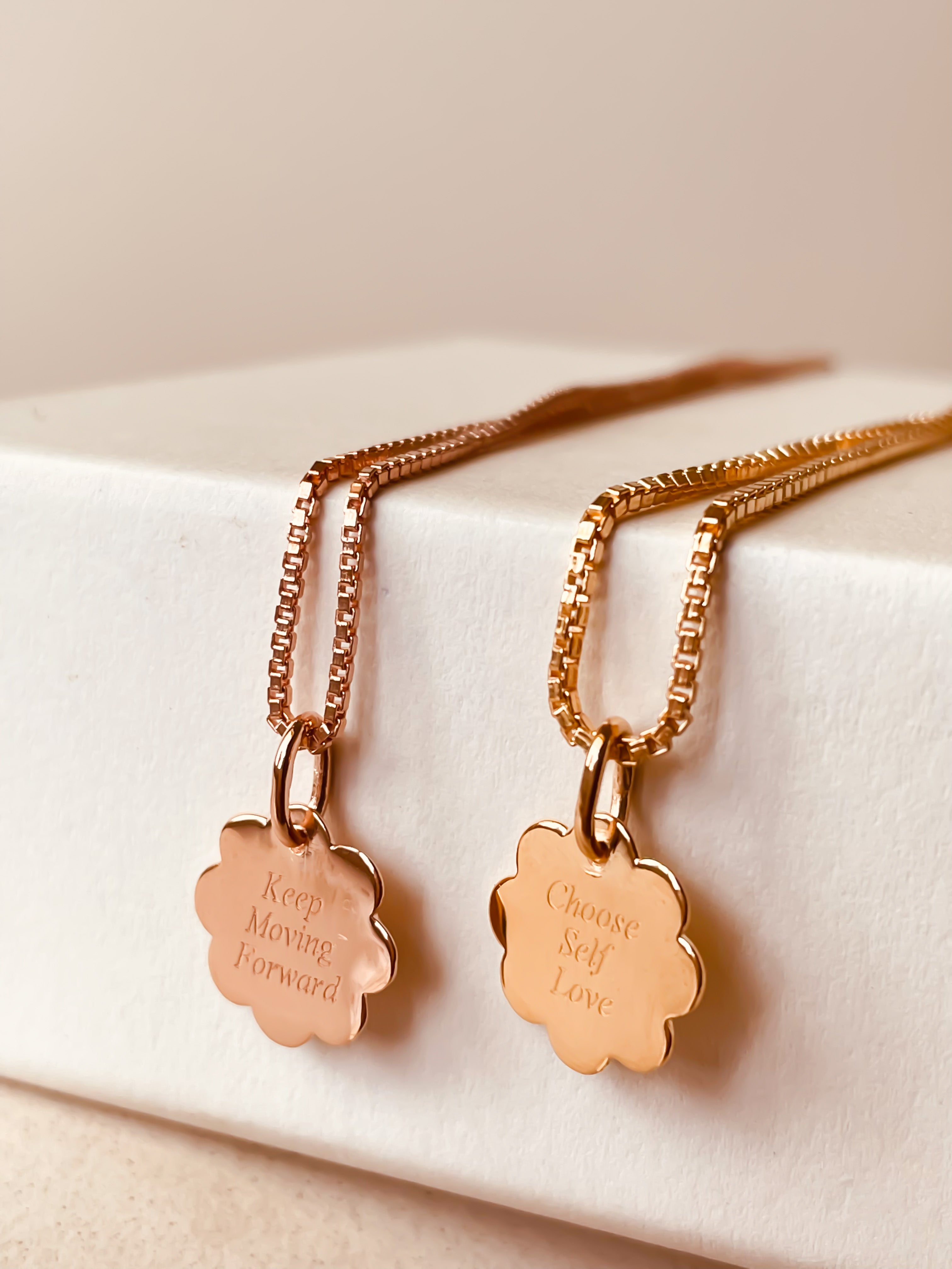 Personalised Affirmations Flower Necklace - Octonov 