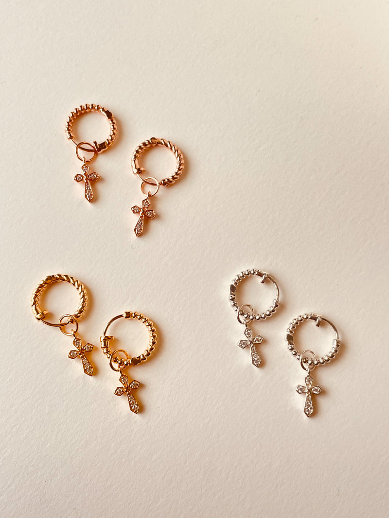 Token of Faith with Twisted Hoops