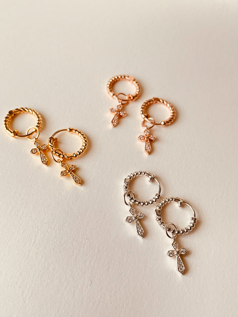 Token of Faith with Twisted Hoops