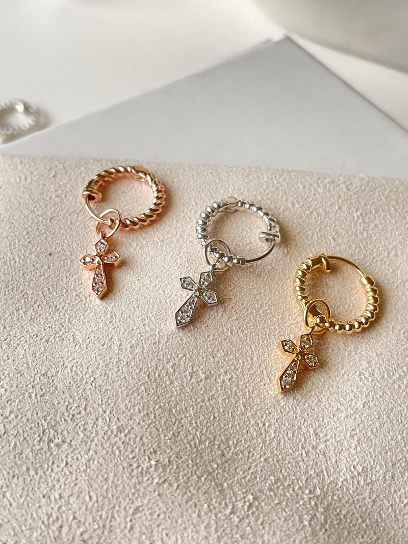 Token of Faith with Twisted Hoops