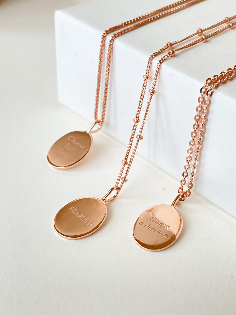 Personalised Positive Affirmation necklace