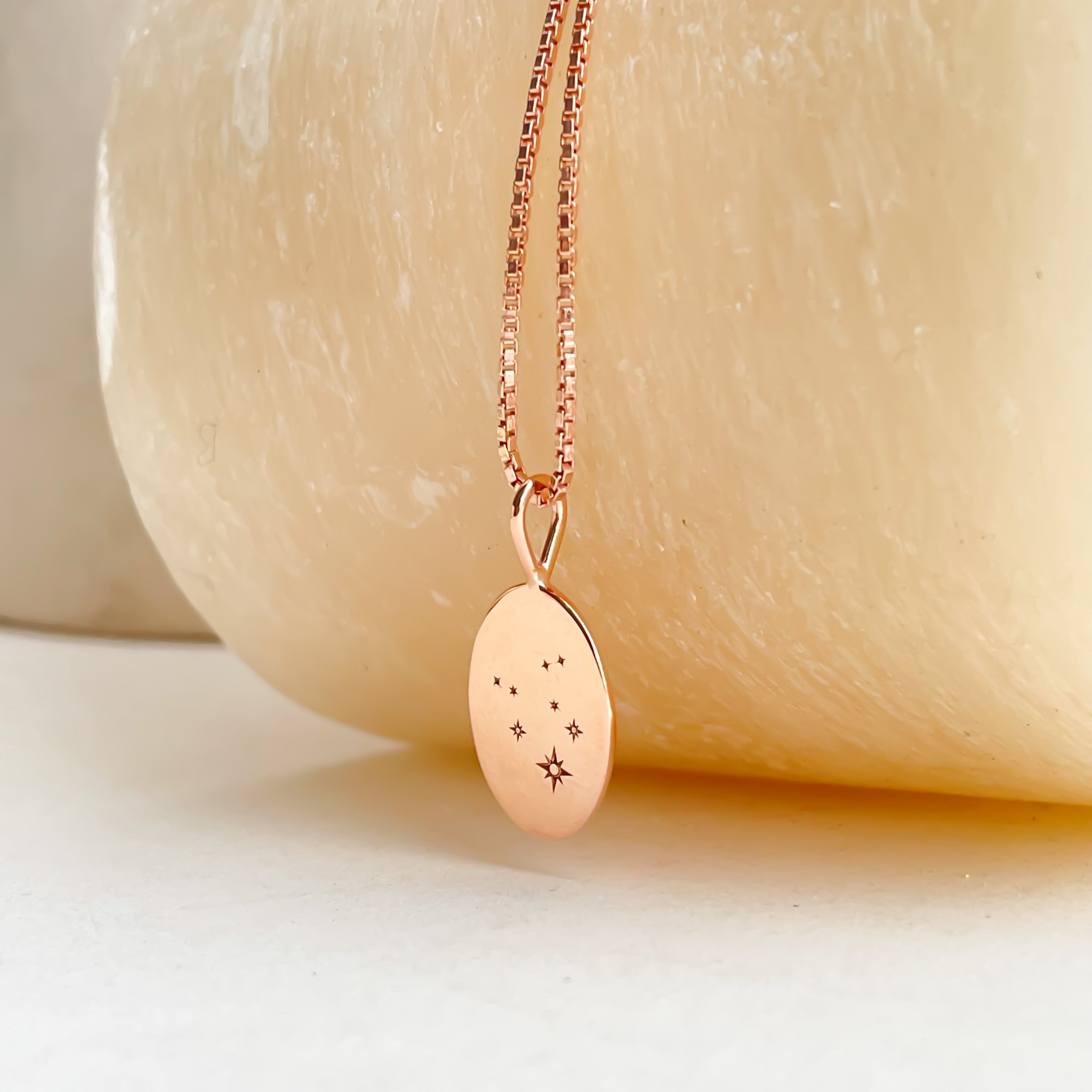 Engraved Zodiac Constellation Necklace, Personalised Zodiac Signs Necklace - Octonov 