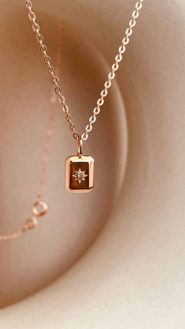 Dainty North Star Necklace with Sitara Chain