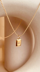 Dainty North Star Necklace with Flat Ball Chain - Octonov 