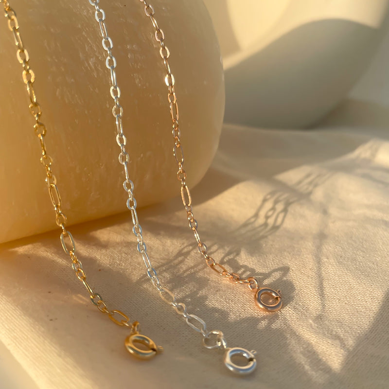 Dash and Dot Paperclip Chain Bracelet