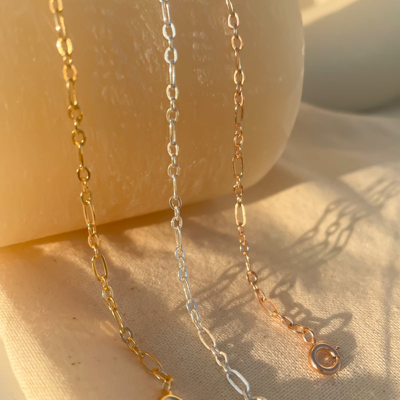 Dash and Dot Paperclip Chain Bracelet