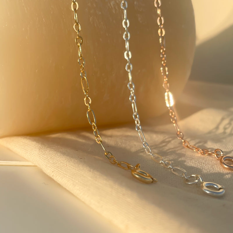 Dash and Dot Paperclip Chain Bracelet