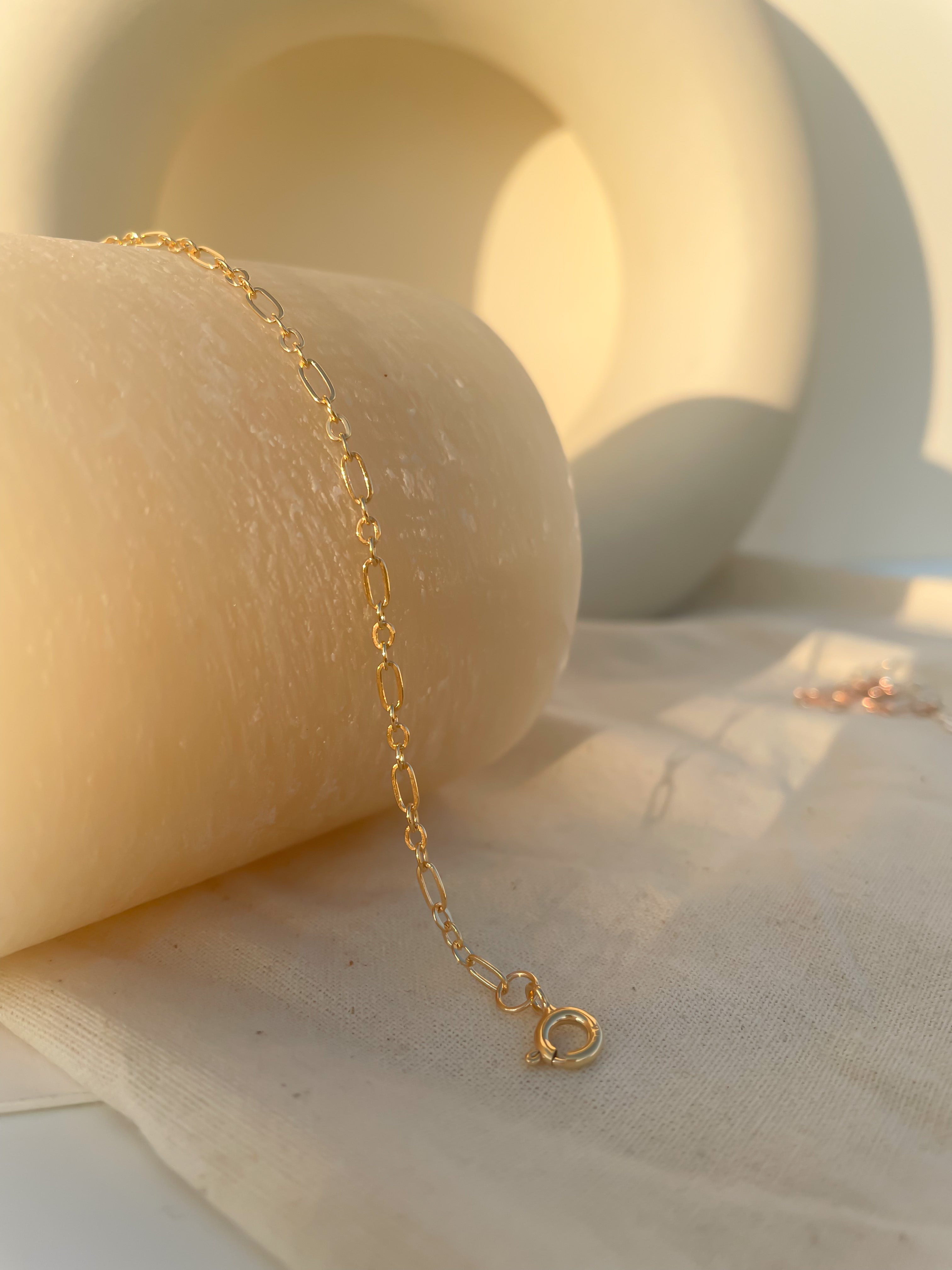 Dash and Dot Paperclip Chain Bracelet - Octonov 