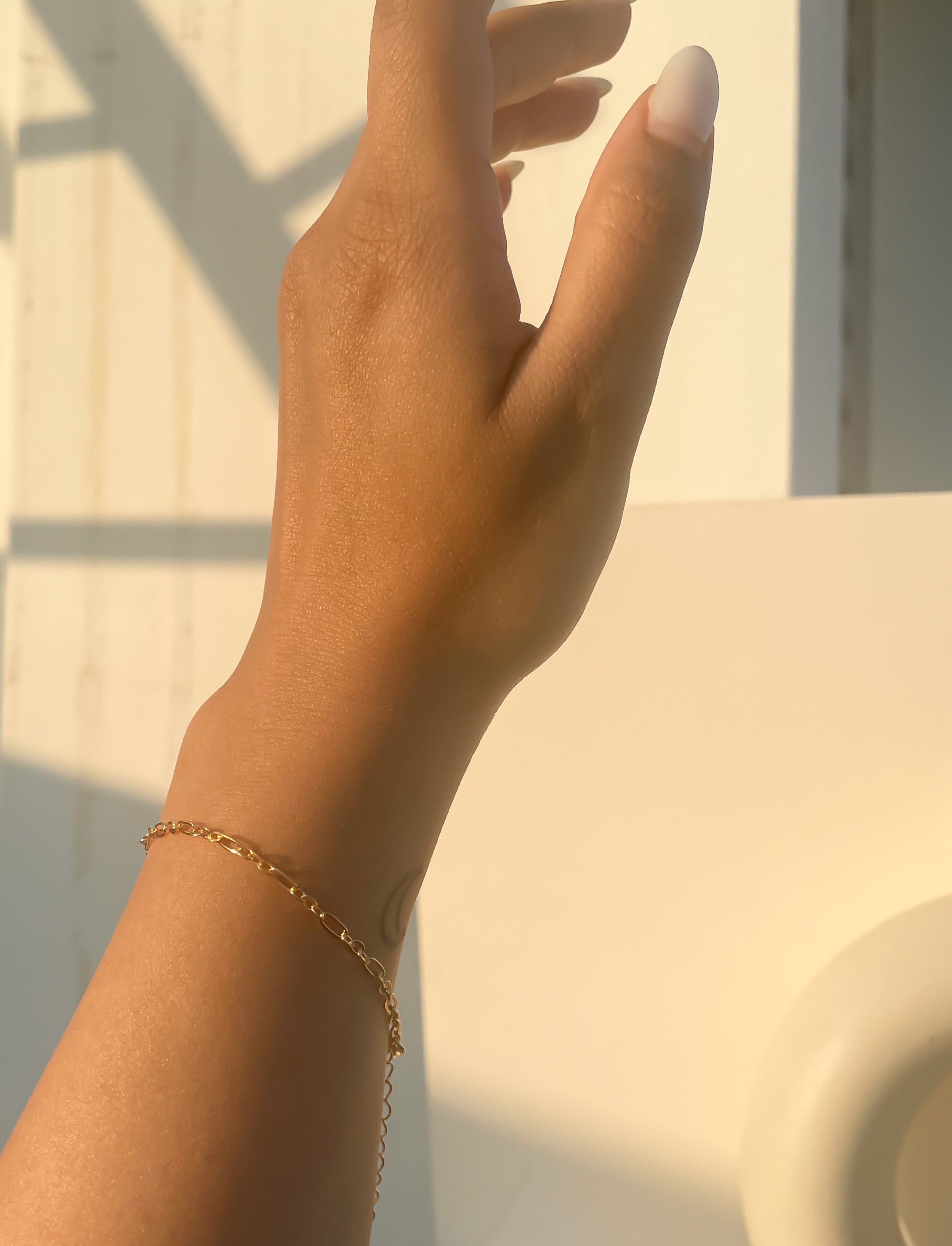 Dash and Dot Paperclip Chain Bracelet - Octonov 