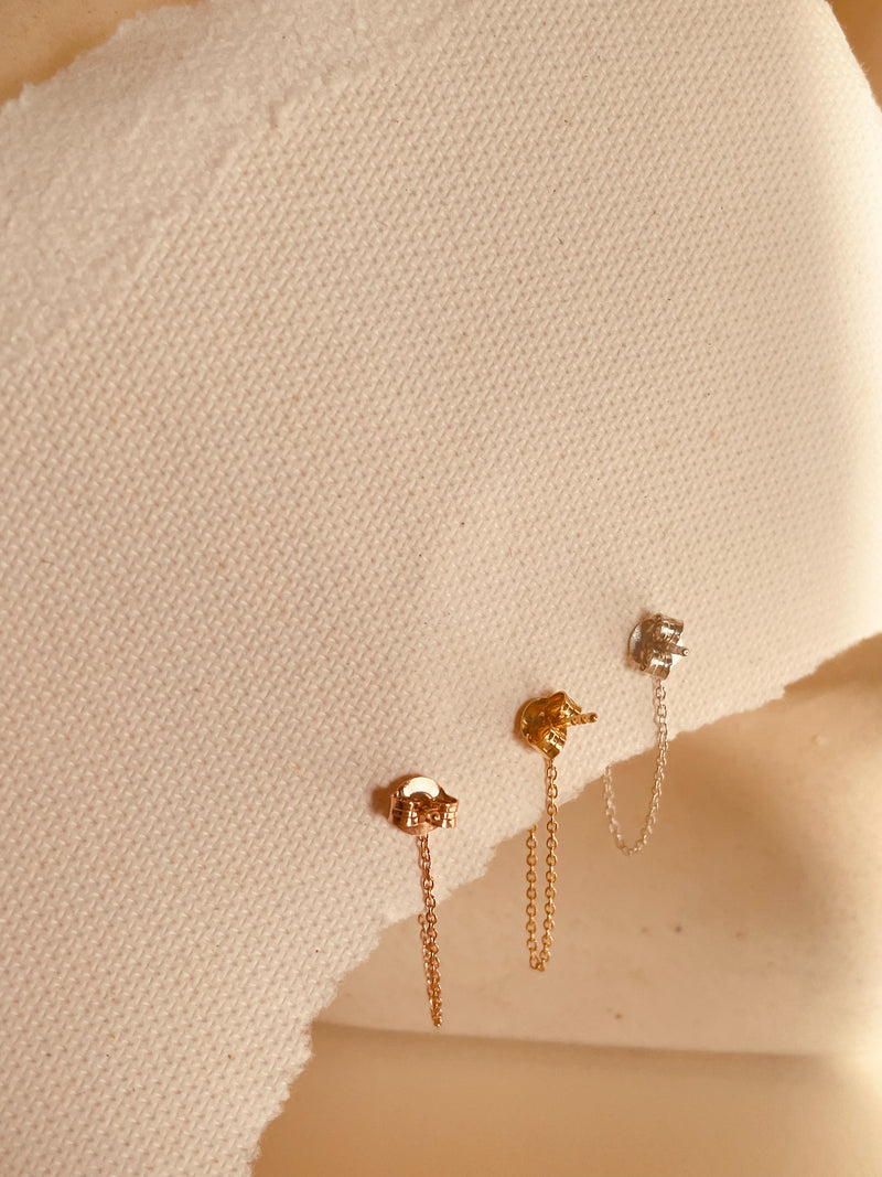 Minimal Pave Chain Studs