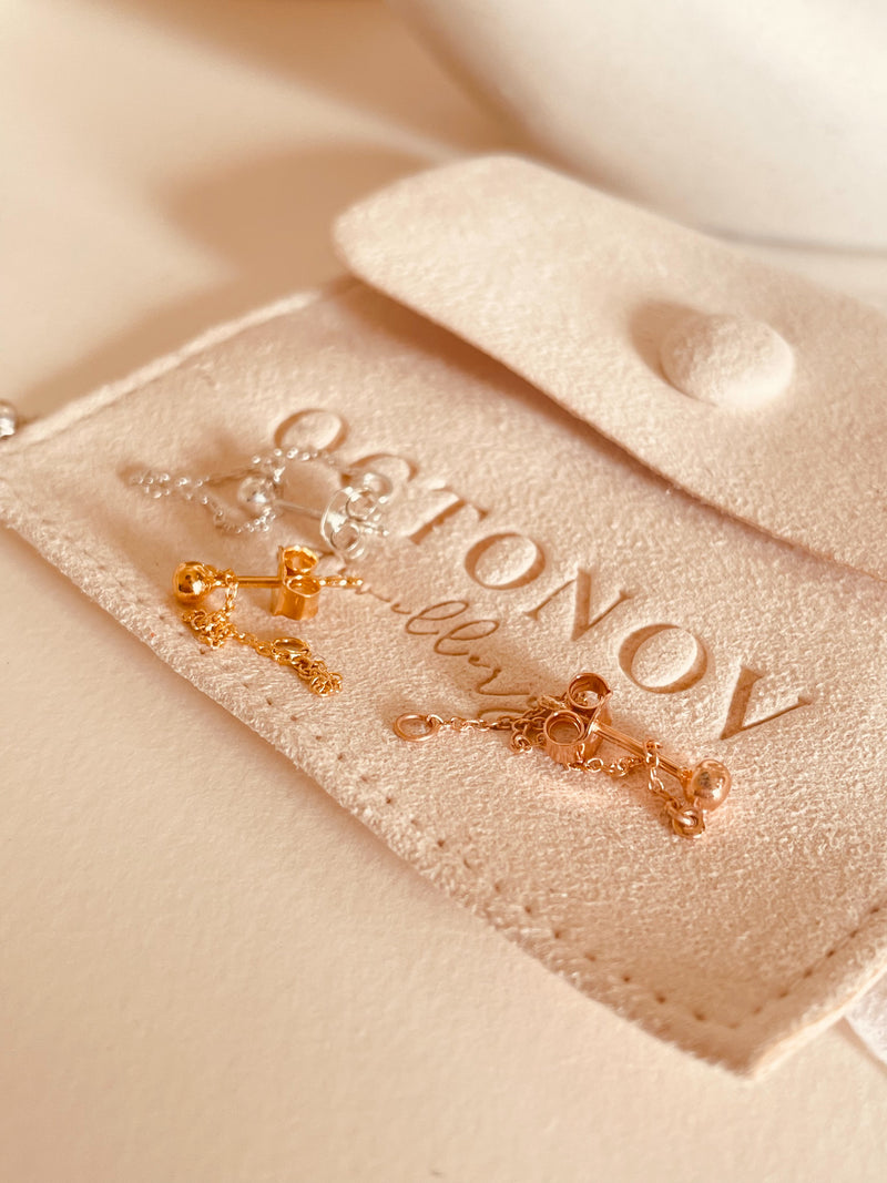Minimal Pave Chain Studs
